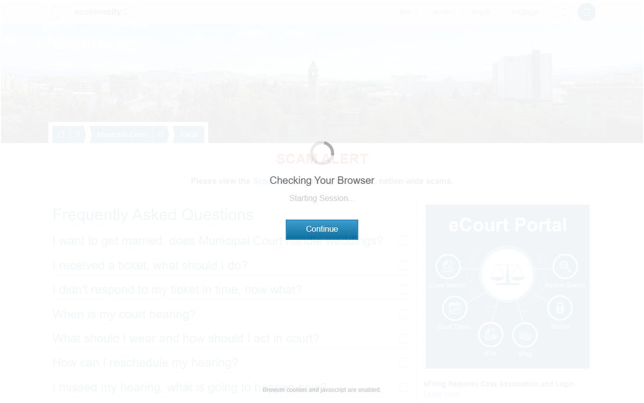 Spokane 72 Hour Booking municipal court faqs