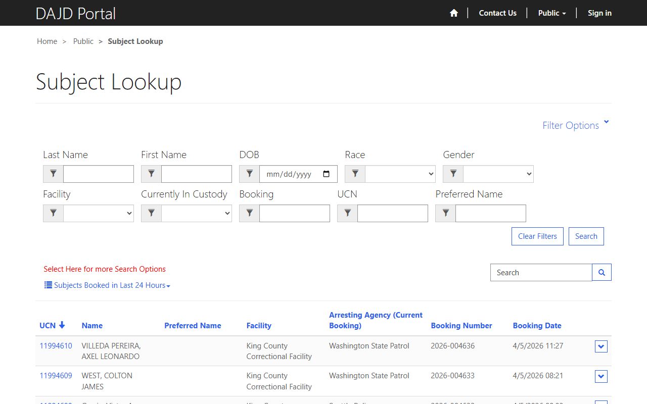 Kent 72 Hour Booking JILS lookup