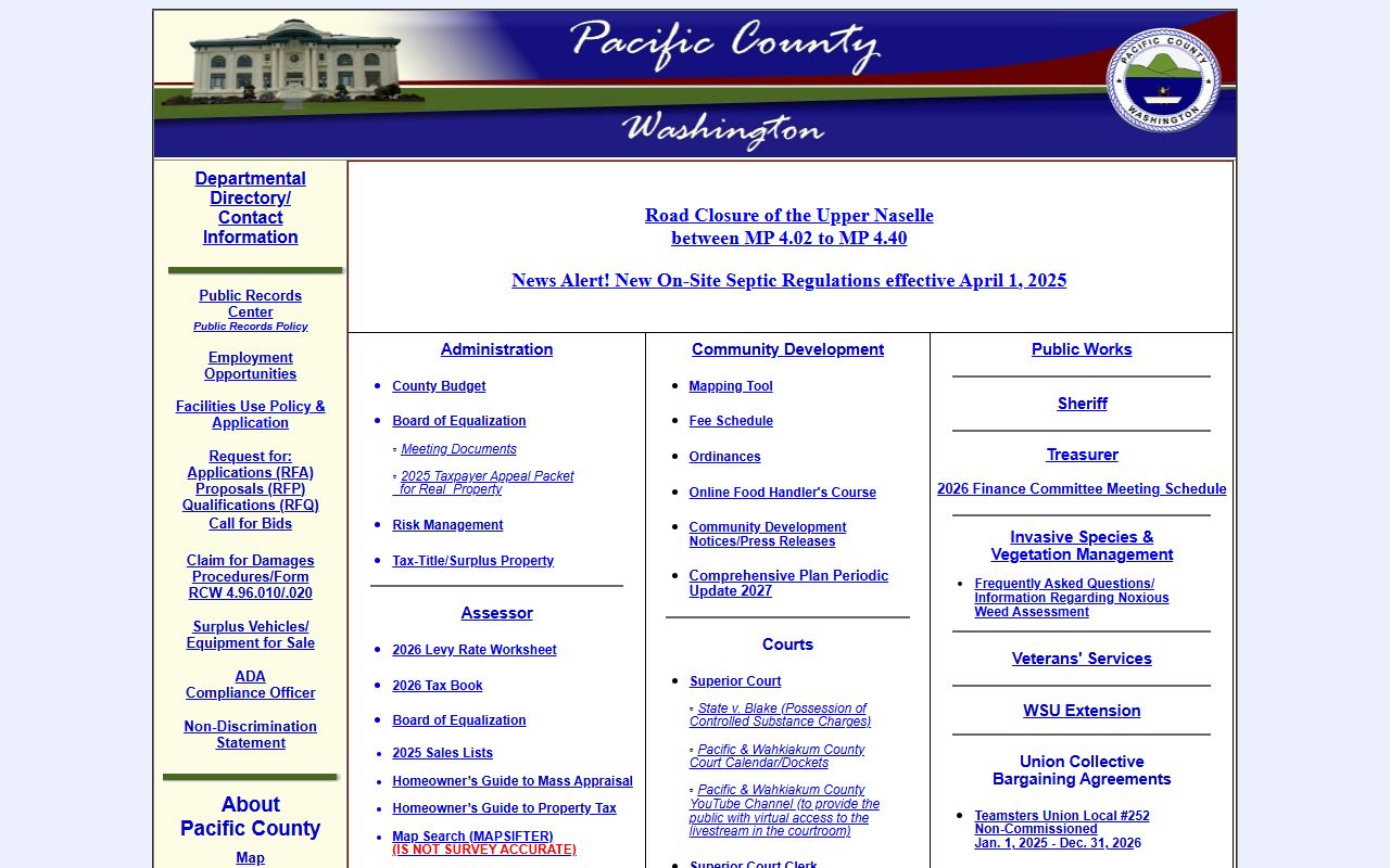Pacific County 72 Hour Booking county website