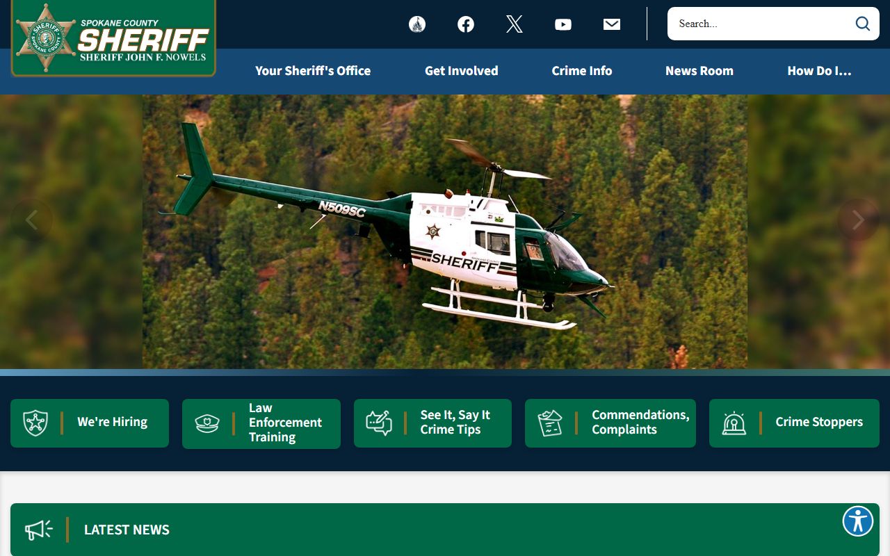 Spokane County Sheriff 72 Hour Booking page